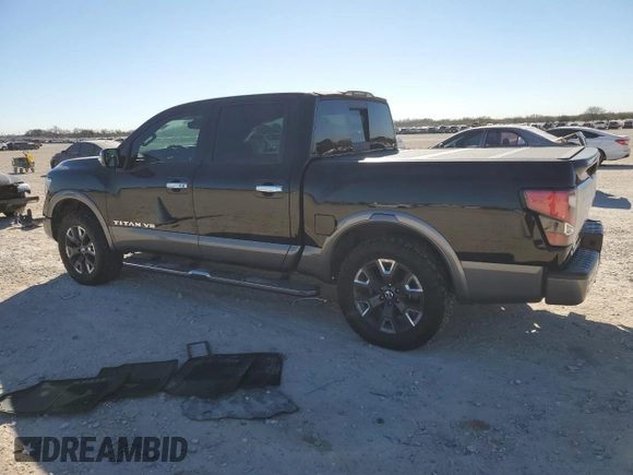 2020 Nissan Titan Platinum Reserve with VIN 1N6AA1EF2LN500797, listed as a Copart auction lot 41897765 with 90,060 mi miles and Salvage title. Bid and sale history available at DreamBid. Image 2.