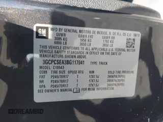 2011 Chevrolet Silverado 1500 LT with VIN 3GCPCSEA3BG117041, listed as a IAAI auction lot 41996824 with 259,389 mi miles and . Bid and sale history available at DreamBid. Image 9.