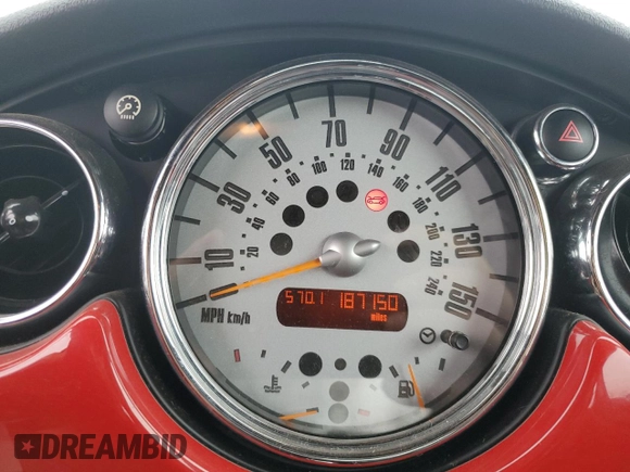 2005 MINI Hardtop S with VIN WMWRE33525TD99548, listed as a Copart auction lot 54778205 with 187,150 mi miles and Salvage title. Bid and sale history available at DreamBid. Image 9.