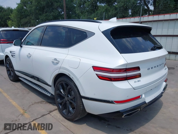 2024 Genesis GV80 z VIN KMUHCESC8RU166378, wystawiony jako IAAI lot #42260945 z przebiegiem 32 119 mil mil oraz . Historia ofert i sprzedaży dostępna na DreamBid. Obrazek 3.