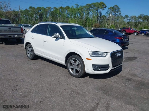 2015 Audi Q3 2.0T Premium Plus with VIN WA1EFCFS7FR010697, listed as a IAAI auction lot 41948566 with 167,001 mi miles. Bid and sale history available at carsss.com. Image 1.