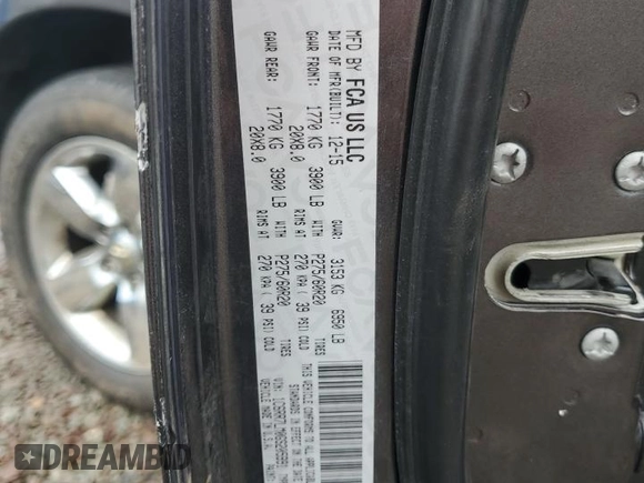 2016 Ram 1500 Big Horn with VIN 1C6RR7LM0GS205991, listed as a Copart auction lot 58921505 with 123,154 mi miles and Salvage title. Bid and sale history available at DreamBid. Image 13.