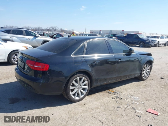 2013 Audi A4 Premium Plus with VIN WAUFFAFL5DN050169, listed as a IAAI auction lot 41677656 with 68,375 mi miles. Bid and sale history available at carsss.com. Image 4.