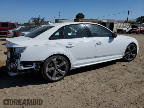 2019 Audi S4 Prestige with VIN WAUC4AF45KA089396, listed as a Copart auction lot 58512064 with 16,604 mi miles and Salvage Title. Bid and sale history available at carsss.com. Image 3.