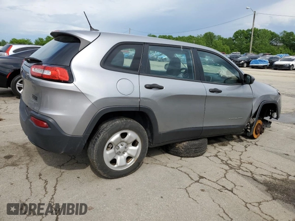2015 Jeep Cherokee Sport with VIN 1C4PJLAB8FW761989, listed as a Copart auction lot 56869675 with 181,347 mi miles and Salvage title. Bid and sale history available at DreamBid. Image 3.