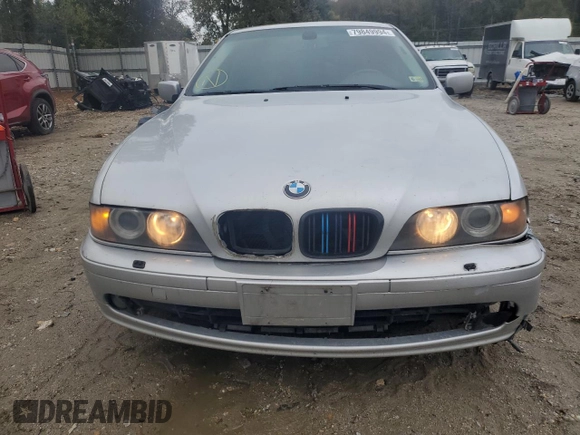 2003 BMW 5 Series 525iA with VIN WBADT43423G028907, listed as a Copart auction lot 79849994 with 0 mi miles and Salvage Title. Bid and sale history available at carsss.com. Image 5.