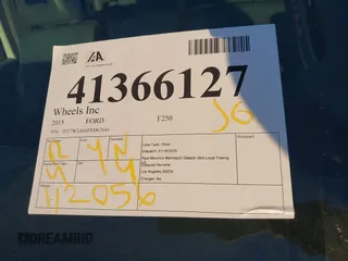 2015 Ford F-250 XL с VIN 1FT7W2A65FED67645, выставлен на аукционе IAAI как лот 41366127 с пробегом 112 056 миль миль и . История ставок и продаж доступна на DreamBid. Изображение 17.