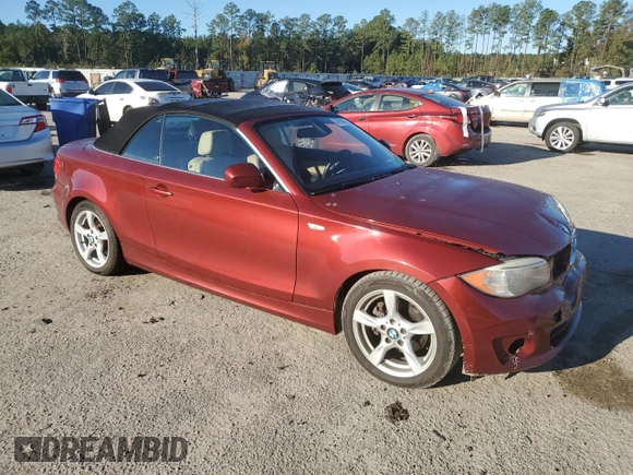 2013 BMW 1 Series 128i with VIN WBAUL7C51DVU08389, listed as a Copart auction lot 80650834 with 63,643 mi miles and Salvage title. Bid and sale history available at DreamBid. Image 4.