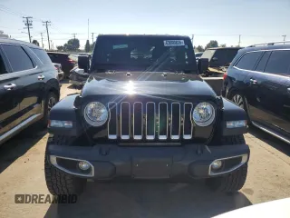 2020 Jeep Wrangler Unlimited Sahara with VIN 1C4HJXEG3LW145470, listed as a Copart auction lot 63690835 with 47,838 mi miles and Salvage title. Bid and sale history available at DreamBid. Image 5.