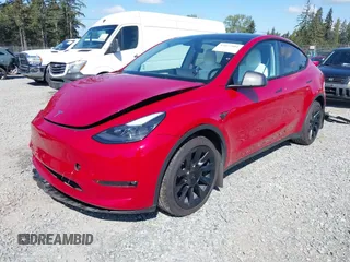 2022 Tesla Model Y Long Range with VIN 7SAYGDEE7NF549278, listed as a IAAI auction lot 42072801 with 39,374 mi miles and . Bid and sale history available at carsss.com. Image 2.