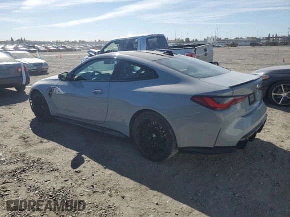2021 BMW M4 with VIN WBS53AZ00MCH23658, listed as a Copart auction lot 75680694 with 23,816 mi miles and Salvage Title. Bid and sale history available at carsss.com. Image 2.