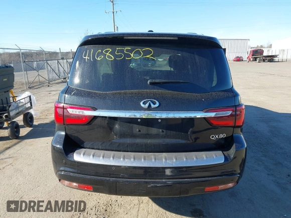 2018 Infiniti QX80 with VIN JN8AZ2NF7J9663781, listed as a IAAI auction lot 41685502 with 112,876 mi miles and . Bid and sale history available at DreamBid. Image 16.