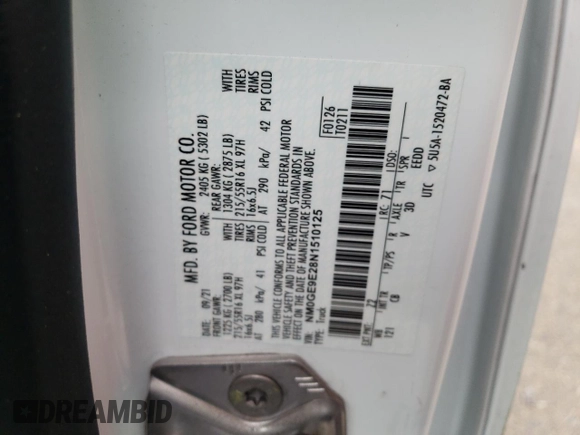 2022 Ford Transit Connect XL с VIN NM0GE9E28N1510125, выставлен на аукционе Copart как лот 47662225 с пробегом 47 750 миль миль и Списание • Salvage title. История ставок и продаж доступна на DreamBid. Изображение 16.