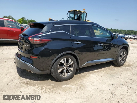 2020 Nissan Murano SV with VIN 5N1AZ2BS1LN124611, listed as a Copart auction lot 57388685 with 66,779 mi miles and Salvage title. Bid and sale history available at DreamBid. Image 3.