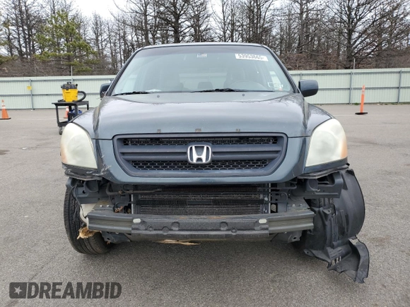 2005 Honda Pilot EX-L z VIN 2HKYF18735H551087, wystawiony jako Copart lot #53953665 z przebiegiem Nie podano mil oraz Szkoda całkowita • Salvage title. Historia ofert i sprzedaży dostępna na DreamBid. Obrazek 5.