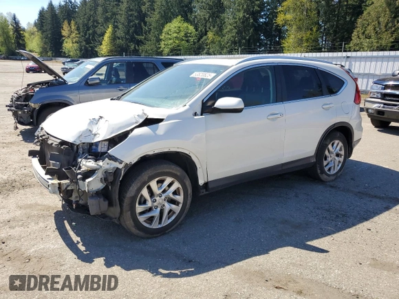 2015 Honda CR-V EX-L with VIN 5J6RM3H71FL005904, listed as a Copart auction lot 53820825 with 91,525 mi miles and Salvage Title. Bid and sale history available at carsss.com. Image 1.