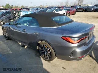 2021 BMW 4 Series 430i with VIN WBA23AT08MCG86987, listed as a Copart auction lot 46001175 with 23,702 mi miles and Salvage Title. Bid and sale history available at carsss.com. Image 2.