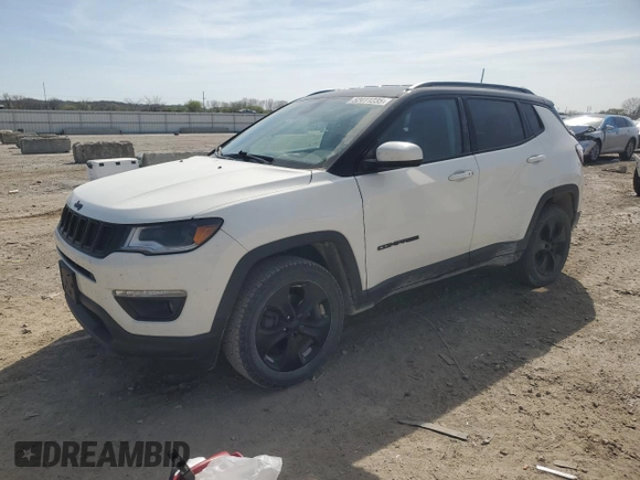 2020 Jeep Compass Latitude with VIN 3C4NJDBB6LT157600, listed as a Copart auction lot 52411235 with 82,159 mi miles and Salvage title. Bid and sale history available at DreamBid. Image 1.