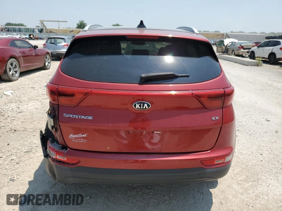 2017 Kia Sportage EX with VIN KNDPNCAC7H7267598, listed as a Copart auction lot 59286135 with 80,416 mi miles and Salvage title. Bid and sale history available at DreamBid. Image 6.