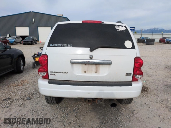 2005 Dodge Durango SLT with VIN 1D4HB48D95F529241, listed as a Copart auction lot 58195995 with 243,097 mi miles and Salvage title. Bid and sale history available at DreamBid. Image 6.