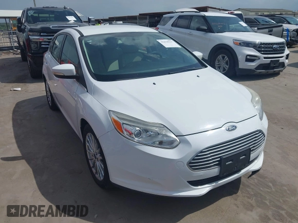 2014 Ford Focus Electric with VIN 1FADP3R49EL355751, listed as a IAAI auction lot 42628237 with 56,551 mi miles and . Bid and sale history available at DreamBid. Image 1.