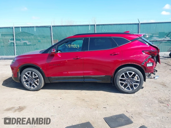 2023 Chevrolet Blazer RS with VIN 3GNKBKRS9PS168281, listed as a IAAI auction lot 41904523 with 28,588 mi miles and . Bid and sale history available at DreamBid. Image 14.