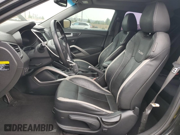 2015 Hyundai Veloster Turbo with VIN KMHTC6AE5FU244015, listed as a Copart auction lot 54088315 with 122,814 mi miles and Salvage Title. Bid and sale history available at carsss.com. Image 7.