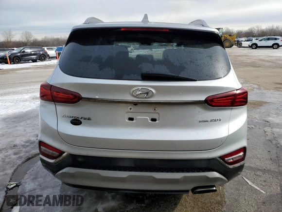 2020 Hyundai Santa Fe Limited with VIN 5NMS5CAA3LH174698, listed as a Copart auction lot 45596365 with 58,338 mi miles and Salvage Title. Bid and sale history available at carsss.com. Image 6.