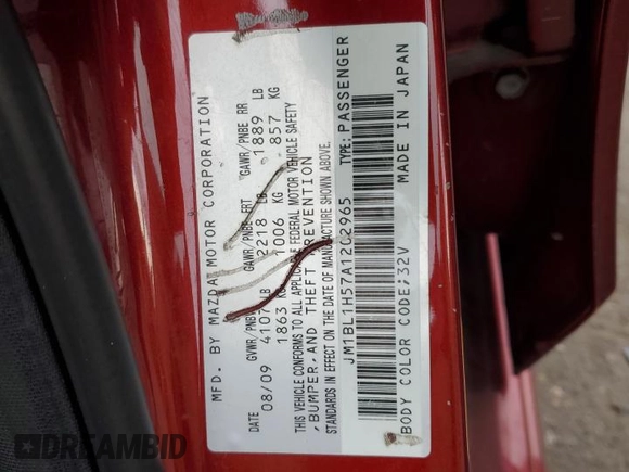 2010 Mazda 3 S Sport with VIN JM1BL1H57A1202965, listed as a Copart auction lot 84758814 with 140,256 mi miles and Salvage title. Bid and sale history available at DreamBid. Image 14.