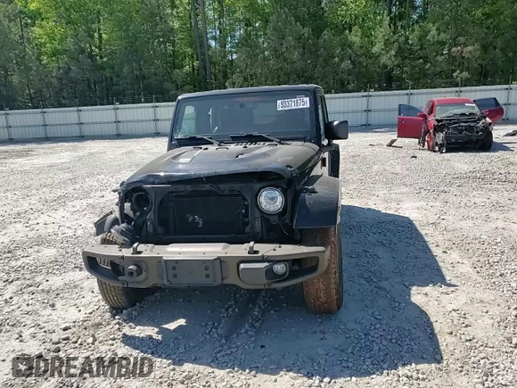 2017 Jeep Wrangler Unlimited 75th Anniversary with VIN 1C4HJWEG4HL531334, listed as a Copart auction lot 53371875 with 89,529 mi miles and Salvage title. Bid and sale history available at DreamBid. Image 11.