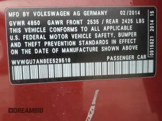 2014 Volkswagen CC VR6 Executive 4Motion with VIN WVWGU7AN8EE529518, listed as a Copart auction lot 51683115 with 147,406 mi miles and Clean Title. Bid and sale history available at carsss.com. Image 13.
