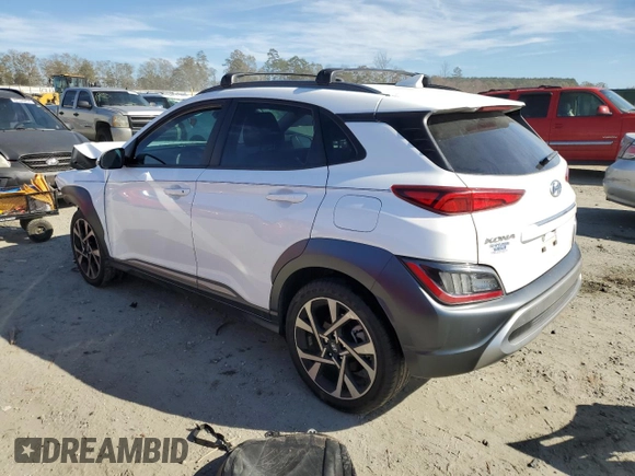 2023 Hyundai Kona Limited with VIN KM8K53A35PU007979, listed as a Copart auction lot 81557734 with 36,002 mi miles and Salvage Title. Bid and sale history available at carsss.com. Image 2.