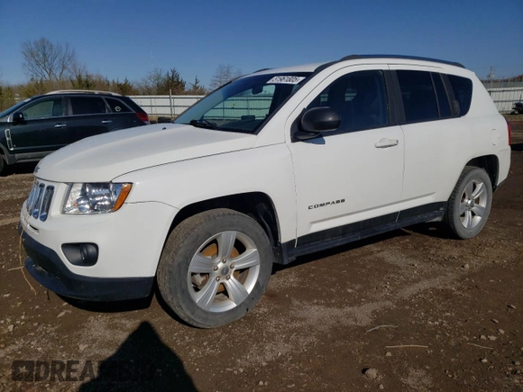 2012 Jeep Compass Latitude with VIN 1C4NJDEB9CD584027, listed as a Copart auction lot 51961805 with 97,408 mi miles and Salvage Title. Bid and sale history available at carsss.com. Image 1.
