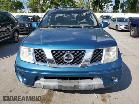 2005 Nissan Frontier SE with VIN 1N6AD07UX5C447472, listed as a Copart auction lot 61864505 with 217,700 mi miles and Clean title. Bid and sale history available at DreamBid. Image 5.