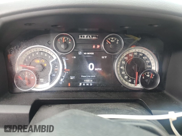 2016 Ram 1500 Lone Star with VIN 3C6RR6LT7GG293155, listed as a Copart auction lot 45578545 with 114,306 mi miles and Salvage Title. Bid and sale history available at carsss.com. Image 9.