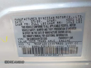2022 Nissan Sentra SV z VIN 3N1AB8CV4NY301245, wystawiony jako IAAI lot #42275485 z przebiegiem 26 145 mil mil oraz . Historia ofert i sprzedaży dostępna na DreamBid. Obrazek 9.