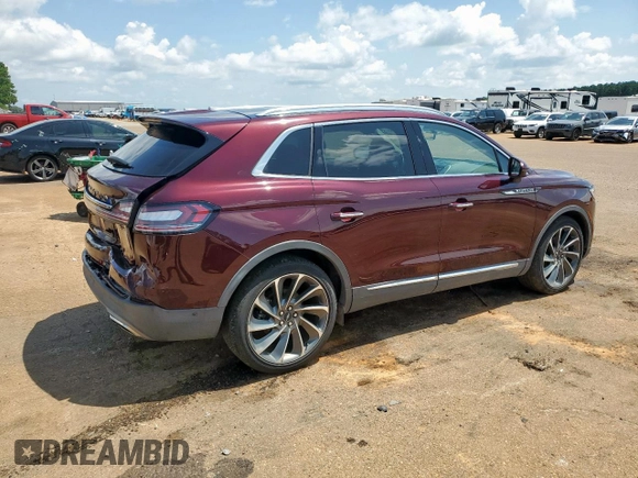 2019 Lincoln Nautilus Reserve with VIN 2LMPJ6LP7KBL61802, listed as a Copart auction lot 64099465 with 57,222 mi miles and Salvage title. Bid and sale history available at DreamBid. Image 3.