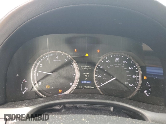 2013 Lexus GS 350 with VIN JTHCE1BL2D5007633, listed as a Copart auction lot 55357954 with 196,880 mi miles and Salvage Title. Bid and sale history available at DreamBid. Image 9.