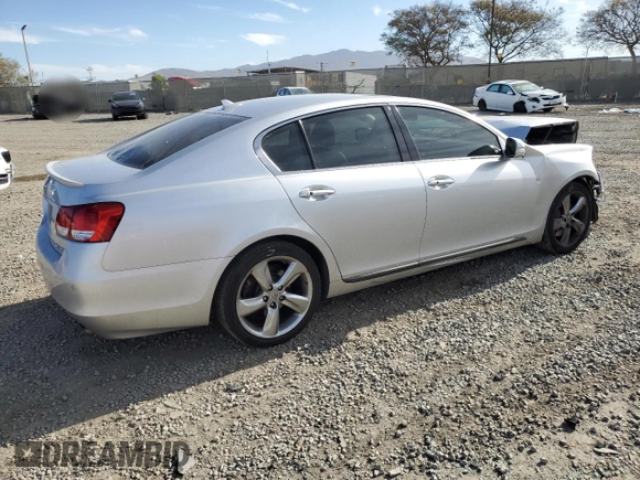 2008 Lexus GS 350 with VIN JTHBE96S380030420, listed as a Copart auction lot 47260175 with 125,476 mi miles and Salvage Title. Bid and sale history available at carsss.com. Image 3.