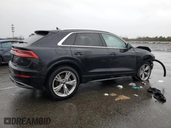 2023 Audi Q8 Premium with VIN WA1AVBF19PD025218, listed as a Copart auction lot 85135624 with 13,781 mi miles and Salvage title. Bid and sale history available at DreamBid. Image 3.
