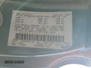 2007 Mitsubishi Eclipse GS with VIN 4A3AK24F77E047416, listed as a Copart auction lot 82710914 with Not Provided miles and Salvage Title. Bid and sale history available at carsss.com. Image 12.