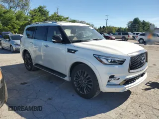 2024 Infiniti QX80 SENSORY with VIN JN8AZ2BE6R9330964, listed as a Copart auction lot 73728104 with 5,123 mi miles and Salvage Title. Bid and sale history available at carsss.com. Image 4.