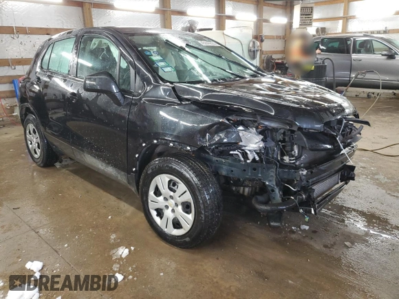 2015 Chevrolet Trax LS with VIN 3GNCJKSB8FL229999, listed as a Copart auction lot 45840835 with 109,423 mi miles and Salvage Title. Bid and sale history available at carsss.com. Image 4.