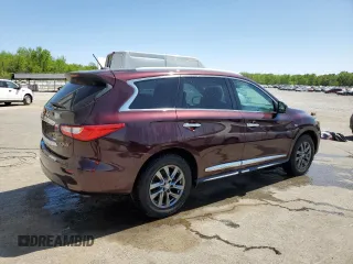 2015 Infiniti QX60 with VIN 5N1AL0MNXFC543215, listed as a Copart auction lot 52249185 with 76,482 mi miles and Salvage Title. Bid and sale history available at carsss.com. Image 3.