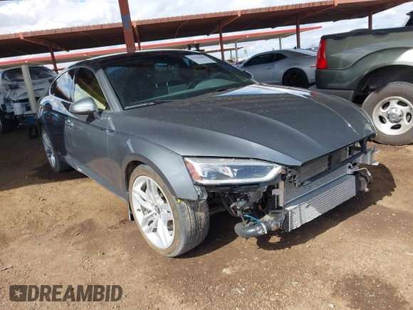 2019 Audi A5 Sportback Premium with VIN WAUANCF51KA060972, listed as a IAAI auction lot 41783485 with 98,456 mi miles. Bid and sale history available at carsss.com. Image 1.