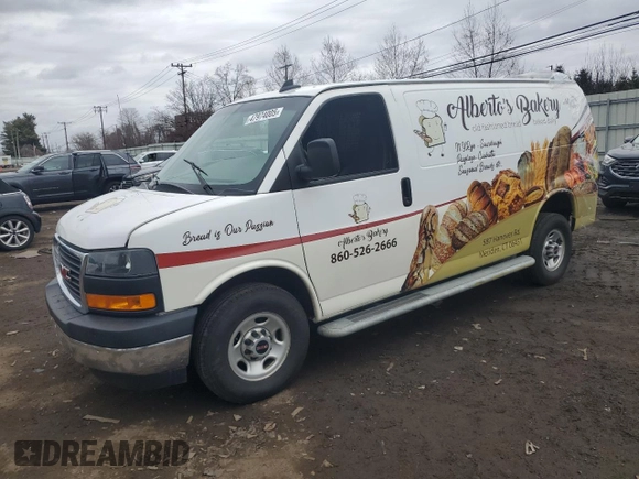 2021 GMC Savana Cargo with VIN 1GTW7AFP2M1213659, listed as a Copart auction lot 47974005 with 116,037 mi miles and Salvage Title. Bid and sale history available at carsss.com. Image 1.