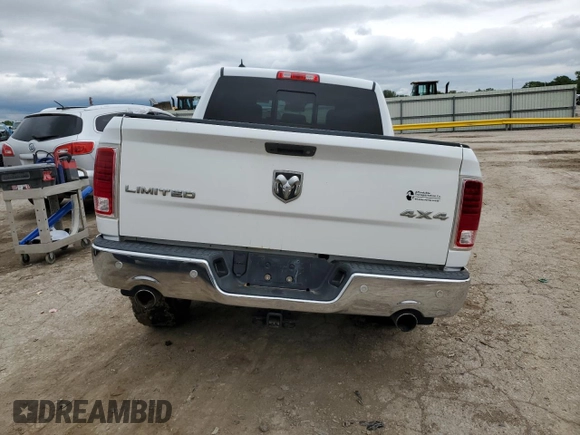 2014 Ram 1500 Longhorn Limited with VIN 1C6RR7PTXES440154, listed as a Copart auction lot 58481385 with 201,511 mi miles and Salvage title. Bid and sale history available at DreamBid. Image 6.