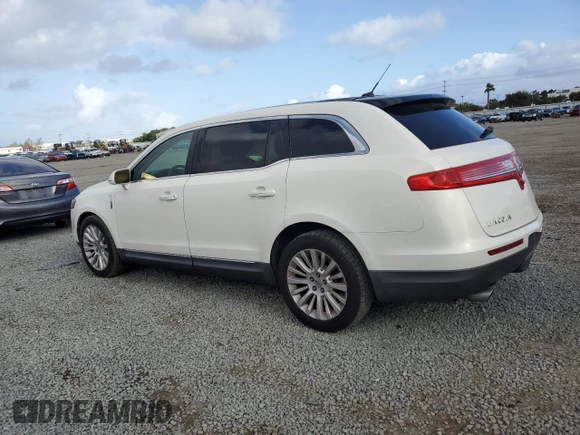 2012 Lincoln MKT EcoBoost with VIN 2LMHJ5AT9CBL52373, listed as a Copart auction lot 51474715 with 98,905 mi miles and Salvage Title. Bid and sale history available at DreamBid. Image 2.