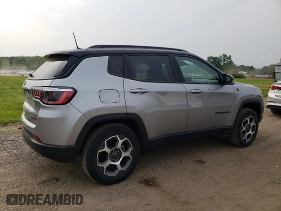 2022 Jeep Compass Trailhawk with VIN 3C4NJDDB7NT163504, listed as a Copart auction lot 60799975 with 16,312 mi miles and Salvage title. Bid and sale history available at DreamBid. Image 3.