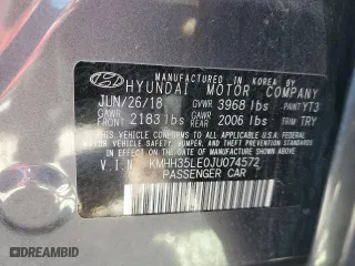 2018 Hyundai Elantra GT with VIN KMHH35LE0JU074572, listed as a Copart auction lot 69476954 with 51,169 mi miles and Salvage Title. Bid and sale history available at carsss.com. Image 12.